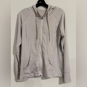 Marika Light Gray Zip-Up Hoodie sz M